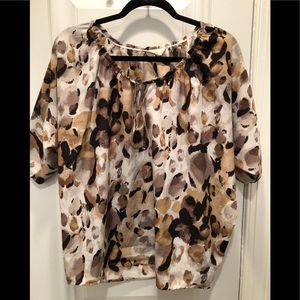 Loft- leopard print blouse